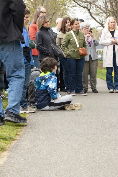 Go Outdoors opening day, April 29. 2023 At McAfee park, Northboro. Artists, dignitaries, volunteers and family in attendance.